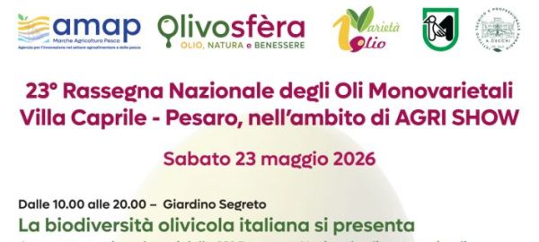 23-24/05/2026: 23^ Rassegna Nazionale degli Oli Monovarietali 2026