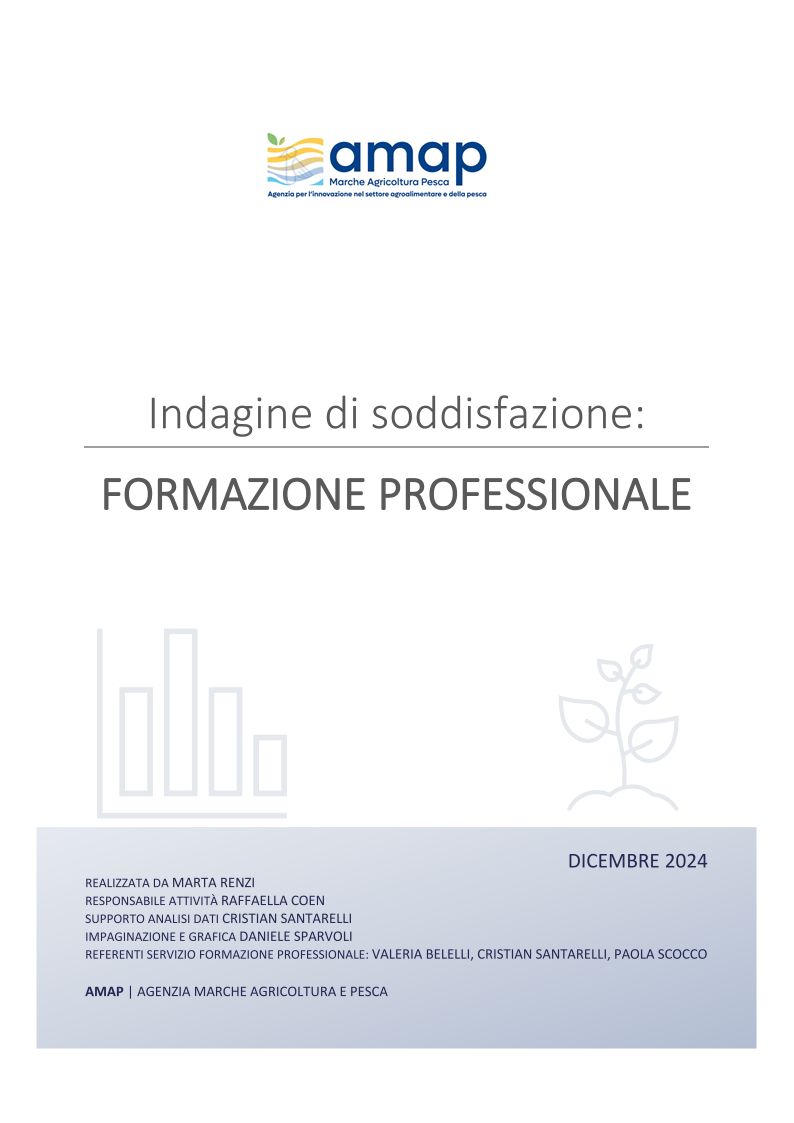 Immagine della copertina del report sull'indagine di soddisfazione