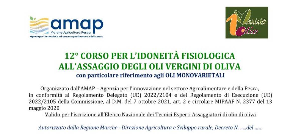 13/05/2025: 12° corso per l’idoneità fisiologica all’assaggio degli oli vergini di Oliva