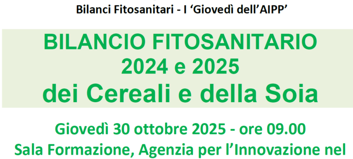 30/10/2025: Giornate Fitopatologiche