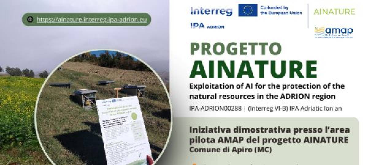 29/05/2026: Iniziativa dimostrativa presso l’area pilota AMAP del progetto Interreg IPA-ADRION “AINATURE”